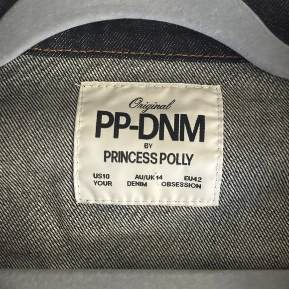 Princess Polly Dark Blue Jean Jacket - Picture 10 of 13